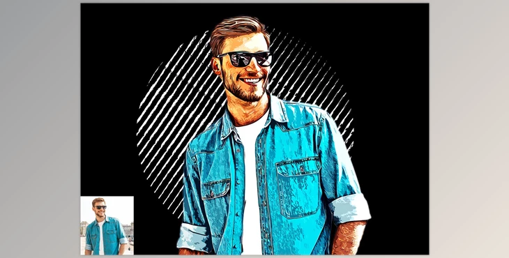 Download Modern Vector Art Photoshop Action CreativeMarket-5879905 (ATN, PAT)
