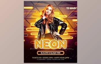 Download <span class='badge badge-warning'>Neon</span> Flyer – GraphicRiver 30385878 (PSD)