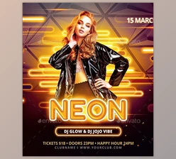 Download Neon Flyer – GraphicRiver 30385878 (PSD)
