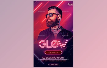Download Glow Flyer – GraphicRiver 30358268 (<span class='badge badge-warning'>PSD</span>)