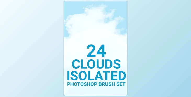 Download 24 Cloud Isolated Photoshop Brushes Set – GraphicRiver 29926959 (ABR)