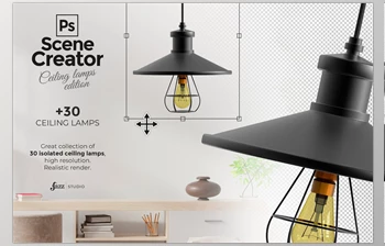 Download 30 PSD isolated ceiling lamps <span class='badge badge-warning'>CreativeMarket-5869112</span> (PNG, PSD)
