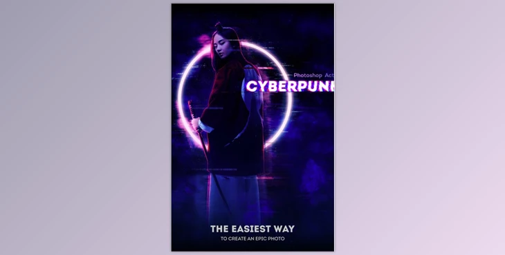 Download Cyberpunk Photoshop Action GraphicRiver-31152285 (ABR, GRD, PAT, ATN, CSH)