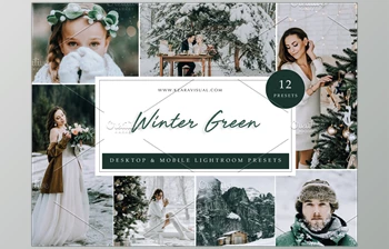 Download 12 x Lightroom Presets, Winter Green <span class='badge badge-warning'>CreativeMarket-5962772</span> (LRTEMPLATE, XMP, DNG, JPG)