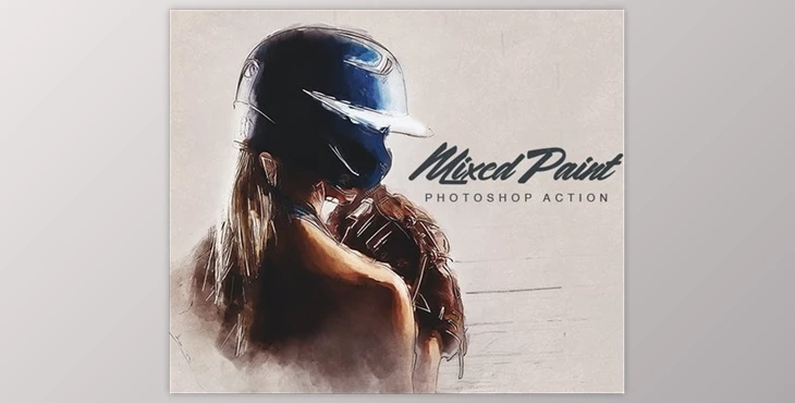 Download Graphicriver – Mixedpaint Photoshop Action 22085961 (ABR, PAT, ATN)