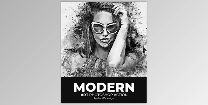 Download Graphicriver – Modern Art photoshop action 21836053 (ABR, PAT, ATN)