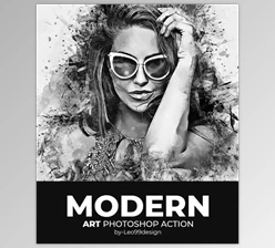 Download Graphicriver – Modern Art photoshop action 21836053 (ABR, PAT, ATN)