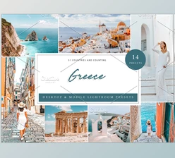 Download 14 x Lightroom Presets, Greece CreativeMarket-5962548 (LRTEMPLATE, XMP, DNG)