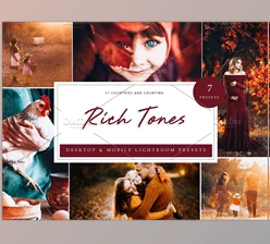 Download 7 x Lightroom Presets, Rich Tones CreativeMarket-5962684 (DNG, XMP, LRTEMPLATE, JPG)