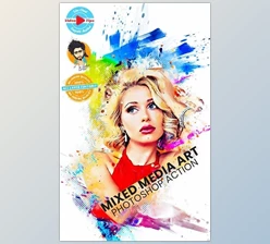 Download Mixed Media Art Photoshop Action GraphicRiver-31173381 (ABR, PAT, ATN)