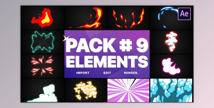 Flash FX Elements Pack 09 | After Effects Videohive 28410665