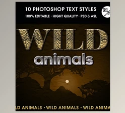 Download Wild Animals Text Styles GraphicRiver-30385880 (PSD, ASL)