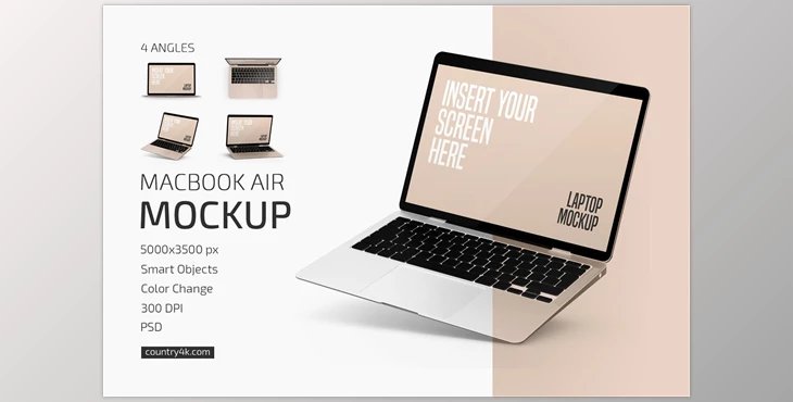 Download Macbook Air Mockup Set CreativeMarket-6041691 (PSD)