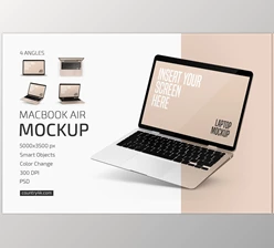 Download Macbook Air Mockup Set CreativeMarket-6041691 (PSD)