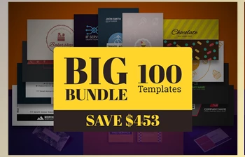 Download 100 Business Card Template <span class='badge badge-warning'>Bundle</span> CreativeMarket-5910107 (PSD)