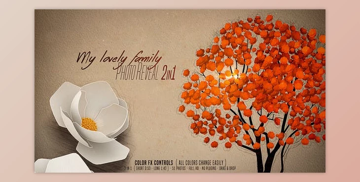 Download My Lovely Family Photo Reveal - 2 In 1 (Videohive 30709467) - AE Project
