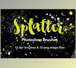 Download Watercolor Splatter Brushes Graffiti CreativeMarket-2385753 (ABR, PNG)
