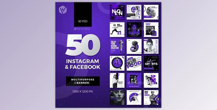 Download 50-Instagram & Facebook Banners GraphicRiver-30819672 (PSD)