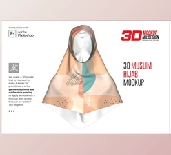 Download 3D Muslim Hijab Mockup CreativeMarket-5986918 (PSD)