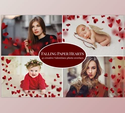 Download Falling Paper Hearts photo overlays CreativeMarket-5791182 (PNG, JPG)