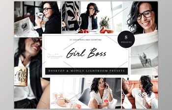 Download 8 x Lightroom Presets, Girl <span class='badge badge-warning'>Boss</span> CreativeMarket-5962542 (LRTEMPLATE, XMP, DNG)