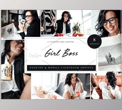 Download 8 x Lightroom Presets, Girl Boss CreativeMarket-5962542 (LRTEMPLATE, XMP, DNG)
