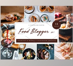 Download 14 x Lightroom Presets, Food Blogger CreativeMarket-5962539 (XMP, LRTEMPLATE, DNG, JPG)