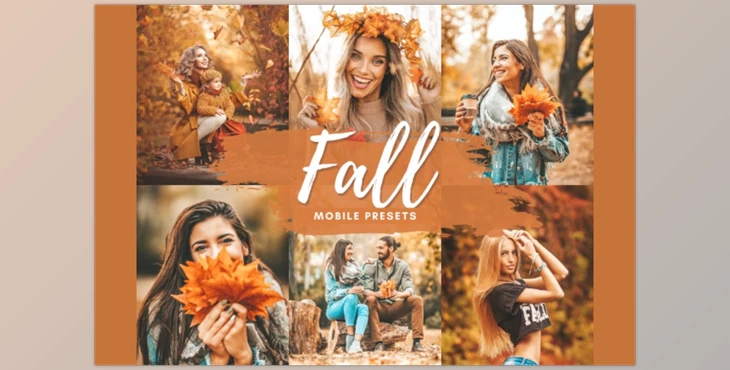 Download FALL VIBES Mobile Lightroom Presets CreativeMarket-5712600 (DNG)