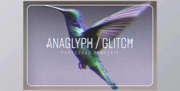 Download Anaglyph/Glitch Photoshop Template CreativeMarket-5794468 (PSD)