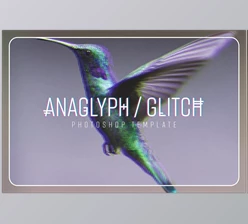 Download Anaglyph/Glitch Photoshop Template CreativeMarket-5794468 (PSD)
