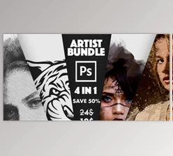 Download 4 in 1 Artist Bundle Photoshop Actions GraphicRiver-31038403 (ABR, PAT, ATN)