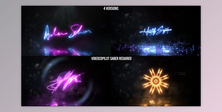 Neon Signature Reveal Pack (Videohive 26029112)