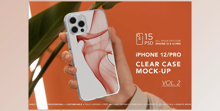 Download iPhone 12 Clear Case MockUp Vol.2 CreativeMarket-5933859