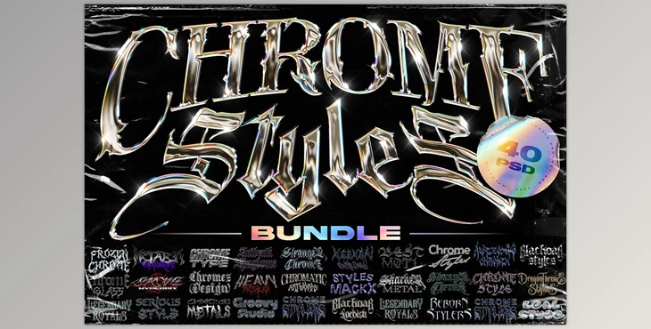 Download Chrome Text Styles Bundle CreativeMarket-6045441 (PSD)
