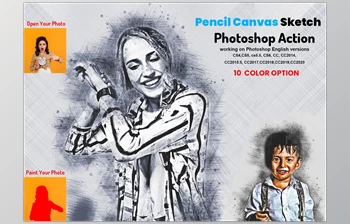 Download Pencil <span class='badge badge-warning'>Canvas</span> Sketch <span class='badge badge-warning'>PS</span> Action CreativeMarket-5911710 (ATN, ABR)