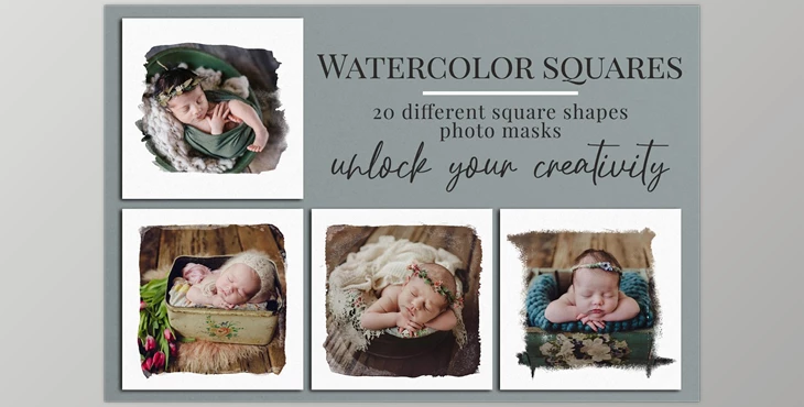 Download Watercolor squares photo masks CreativeMarket-5922919 (PNG, JPG)