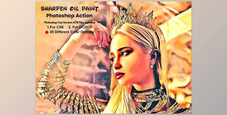 Download Sharpen Oil Paint Photoshop Action CreativeMarket-5947702 (ATN)