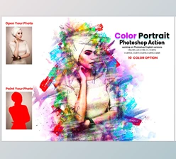 Download Color Portrait Photoshop Action CreativeMarket-5919419 (ABR, ATN)