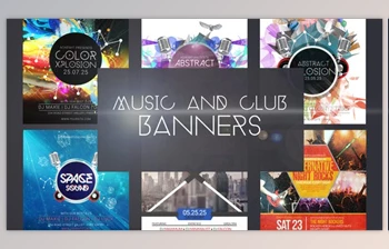 Download Music & <span class='badge badge-warning'>Club</span> Event Banner Ad (Videohive 31733631) - AE Project