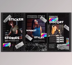 Sticker Typography Stories – Motionarray 782699