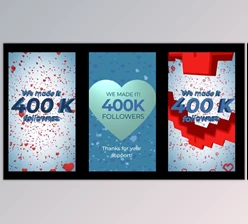 400K Followers Instagram Stories – Motionarray 784175