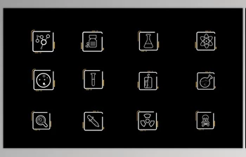 Science <span class='badge badge-warning'>Icons</span> – Motionarray 782224