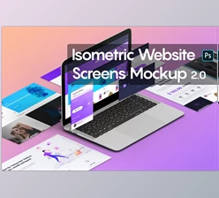 CreativeMarket Isometric Website Screens Mockup 2.0 5301223