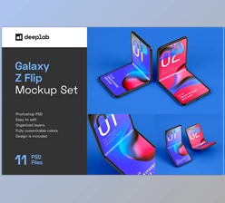 CreativeMarket Galaxy Z Flip Mockup | Folding Phone 5354152