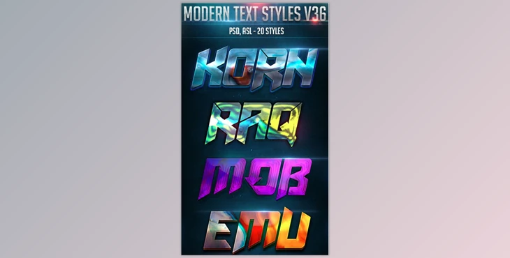 Modern Text Styles V36 – Graphicriver 27026401