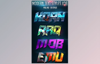 <span class='badge badge-warning'>Modern</span> Text Styles V36 – Graphicriver 27026401