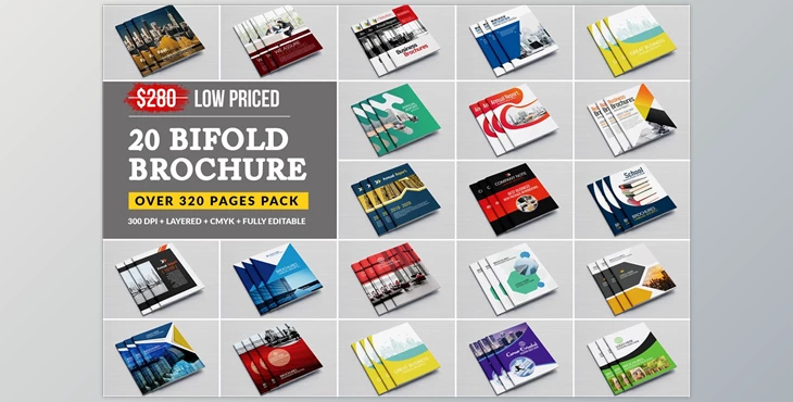 CreativeMarket – Business Bifold Bundle 20 Template 5207635