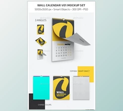 GraphicRiver – Wall Calendar v01 Mockup Set 28418685