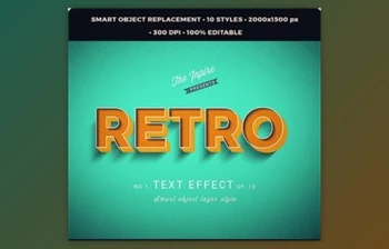 GraphicRiver – <span class='badge badge-warning'>3D</span> Vintage Retro Text Effects V2 27625402