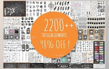 CreativeMarket – 2200++ Design <span class='badge badge-warning'>Elements</span> 1101065